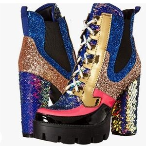 NEW Cape Robbin Nell chunky heel platform ankle boots women size 10